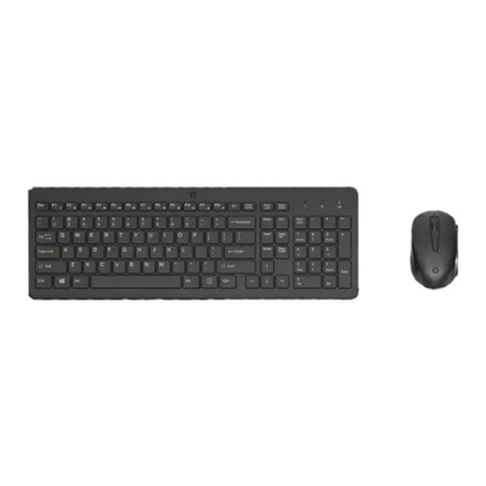 HP Keyboard & Mouse Wireless, 330, Black