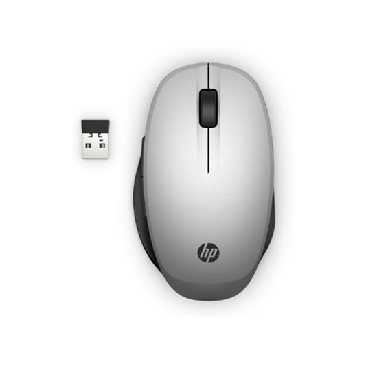 HP Mouse Dual-Mode, Wireless-Bluetooth, Silver