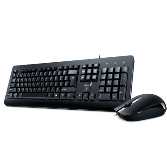 Genius Keyboard & Mouse Wired, KM-160, Black