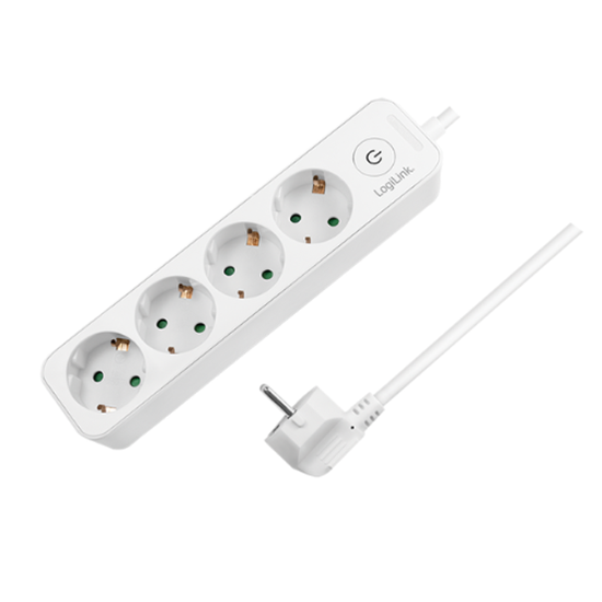 LogiLink Outlet Strip, 4 safety sockets, 1.5m