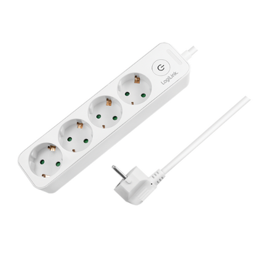 LogiLink Outlet Strip, 4 safety sockets, 1.5m