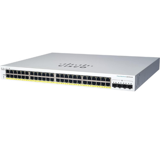 Cisco Smart Switch CBS220, 48-port GE, PoE, 4x1G S