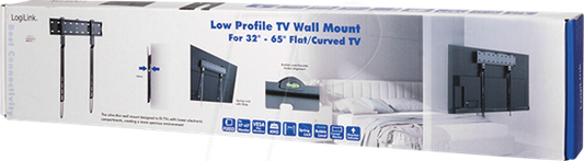 LogiLink Wall mount, 32"-65", fixed, 40 kg max, 33mm