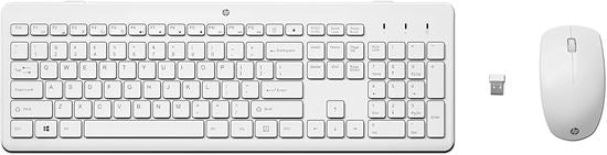 HP Keyboard & Mouse Wireless, 230, White