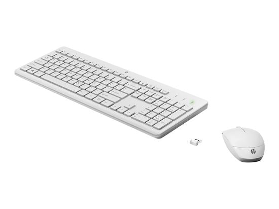 HP Keyboard & Mouse Wireless, 230, White