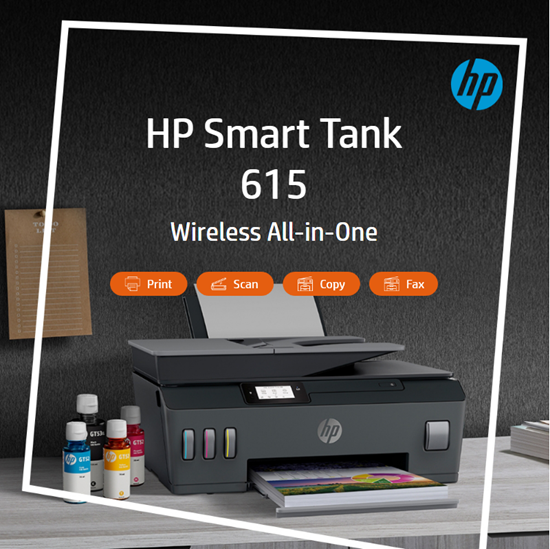 HP Printer Smart Tank 615 AIO, Wireless