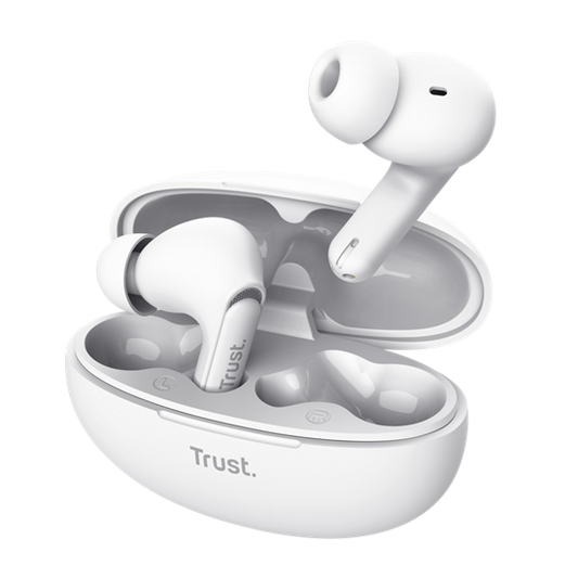 Trust Earphones Yavi, Bluetooth, White