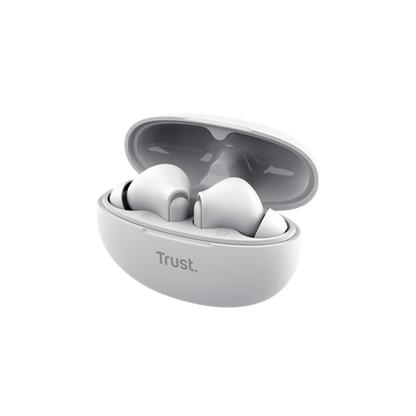 Trust Earphones Yavi, Bluetooth, White