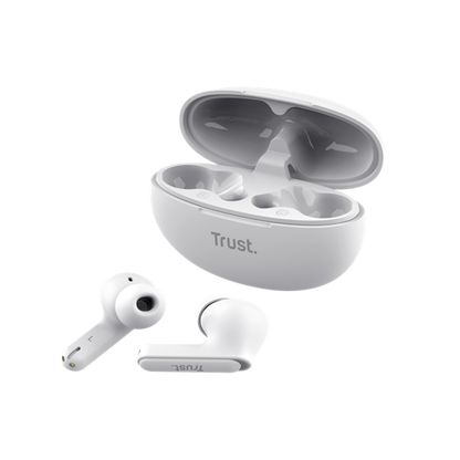 Trust Earbuds Yavi, Bluetooth, White