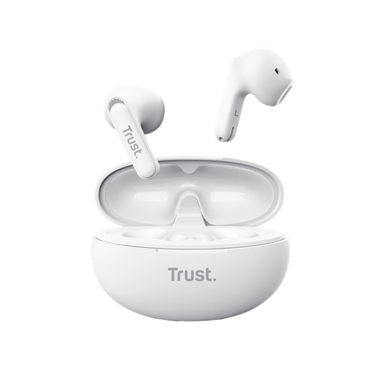 Trust Earphones Yavi, Bluetooth, White