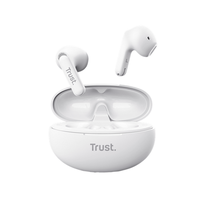 Trust Earphones Yavi, Bluetooth, White