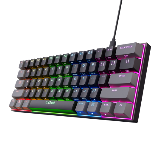 Trust Keyboard Gaming GXT 867 Acira, 60% mini mech