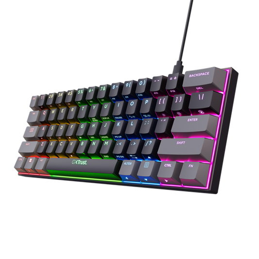 Trust Keyboard Gaming GXT 867 Acira, 60% mini mech