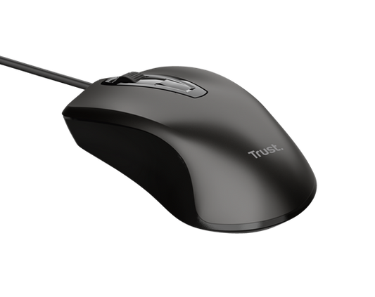 Trust Mouse Wired USB, Black
