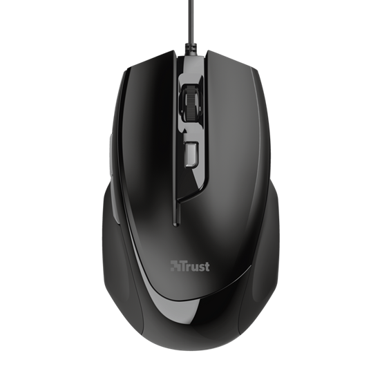Trust Mouse Wired, Voca, Comfort, Black