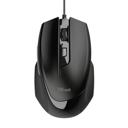 Trust Mouse Wired, Voca, Comfort, Black