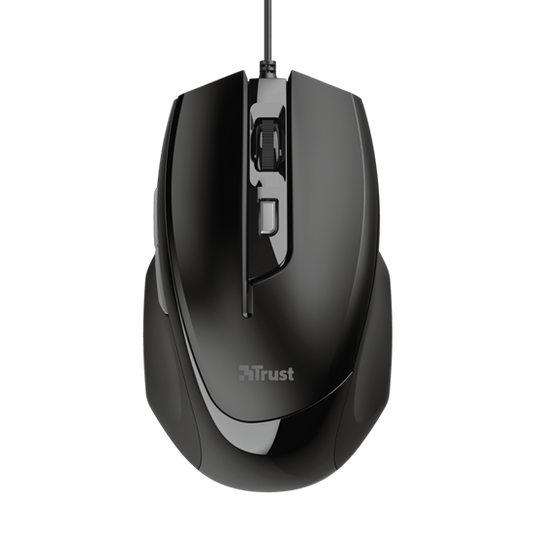 Trust Mouse Wired, Voca, Comfort, Black