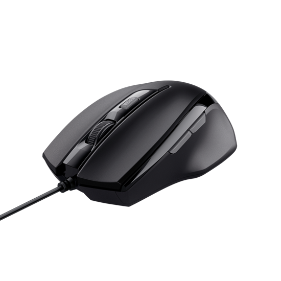 Trust Mouse Wired, Voca, Comfort, Black