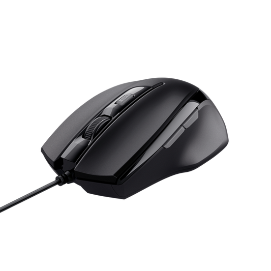 Trust Mouse Wired, Voca, Comfort, Black