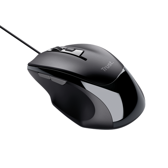 Trust Mouse Wired, Voca, Comfort, Black