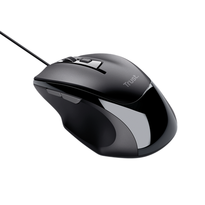 Trust Mouse Wired, Voca, Comfort, Black