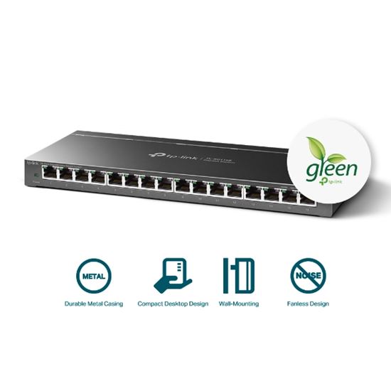 TP-Link Switch 16-Port Gigabit Easy Smart, Durable