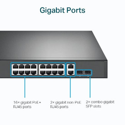 TP-link Switch 18-Port Gigabit Rackmount Switch wi
