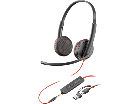 HP Poly Headset Blackwire 3225, Stereo USB-C +3.5m