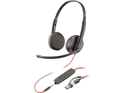 HP Poly Headset Blackwire 3225, Stereo USB-C +3.5m