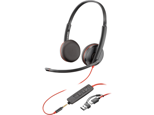 HP Poly Headset Blackwire 3225, Stereo USB-C +3.5m