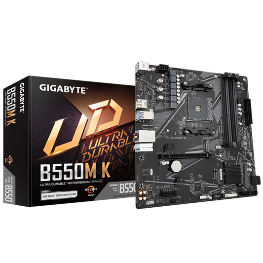 GigaByte MB AMD B550 (Ryzen AM4) micro ATX with du