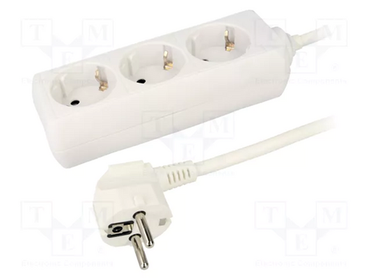 LogiLink Outlet Strip, 3 safety sockets, 1.5m