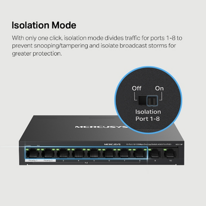 Mercusys Switch 10-Port 10/100Mbps