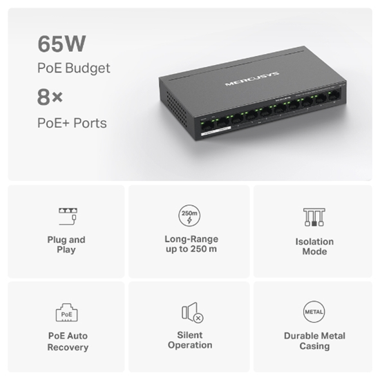 Mercusys Switch 10-Port 10/100Mbps