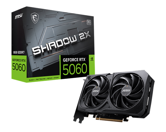 MSI Graphic Card, GeForce RTX 5060 8G Shadow 2x OC
