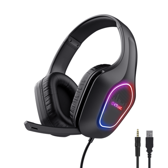 Trust Headset Gaming, GXT 416 Zirox LED Lightweigh