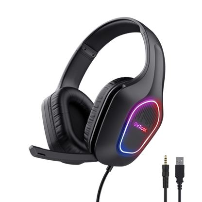 Trust Headset Gaming, GXT 416 Zirox LED Lightweigh