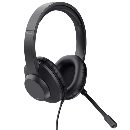 Trust Headset Ayda Max USB, wired USB-C USB-A, Black