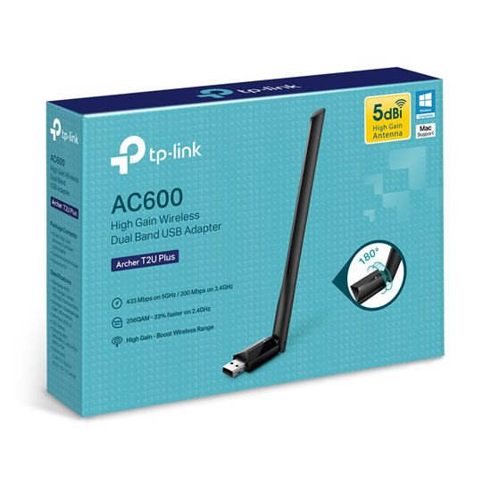 TP-Link USB Adapter AC600, High Gain Wireless, Dua