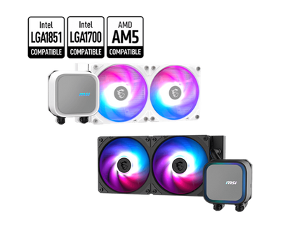 MSI MAG Cooler 240mm ARGB Intel/AMD PWM Fans, 2Y