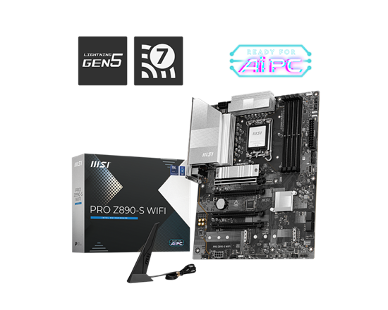 MSI MB PRO Z890-S WIFI,ATX, Support Intel Core Ultra Processors
