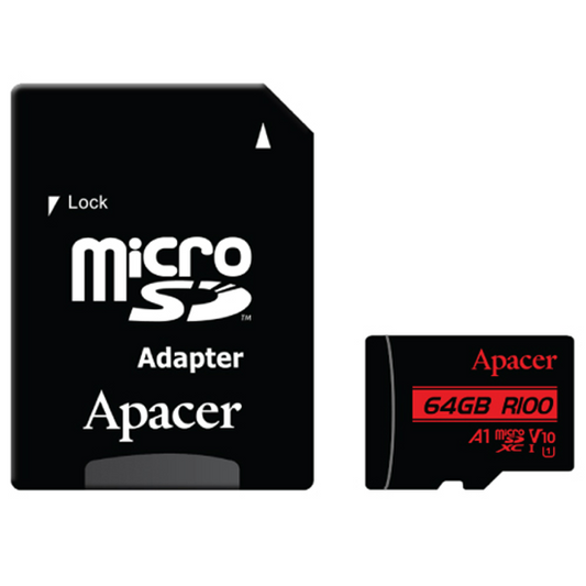Apacer Micro SDXC 64GB, UHS-I U1 V10 A1 R100