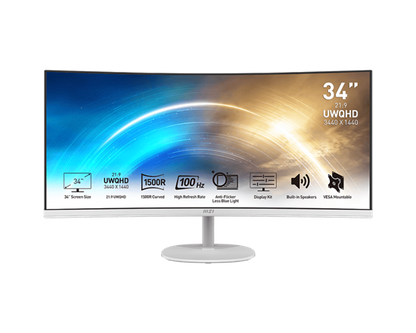 MSI Monitor PRO MP341CQW, 34" VA, 21:9,
