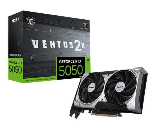 MSI RTX 5050 8GB GDDR6 OC,VENTUS 2X, Dual Fan, 3Y