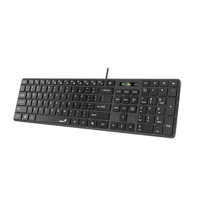 Genius Keyboard Wired, Slimstar 126, Black