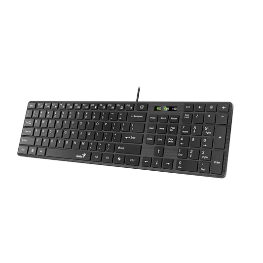 Genius Keyboard Wired, Slimstar 126, Black