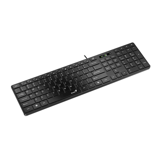 Genius Keyboard Wired, Slimstar 126, Black
