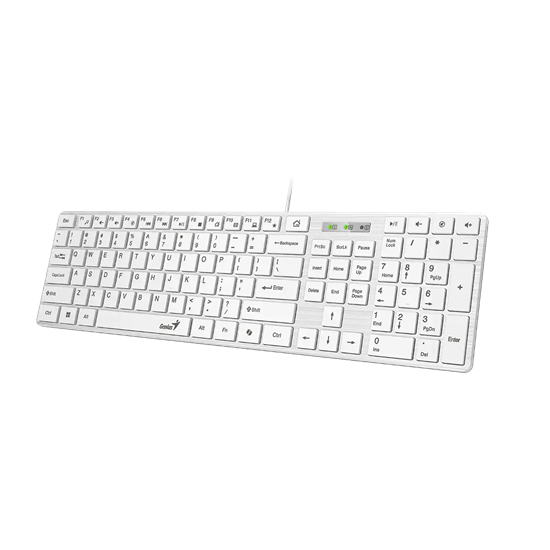 Genius Keyboard Wired, Slimstar 126, White