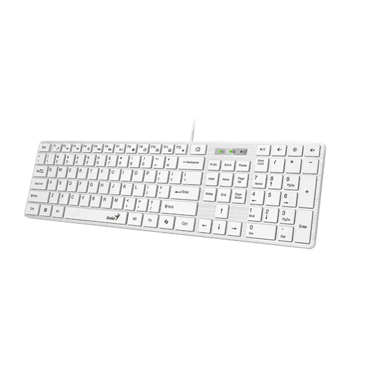 Genius Keyboard Wired, Slimstar 126, White