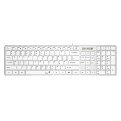 Genius Keyboard Wired, Slimstar 126, White